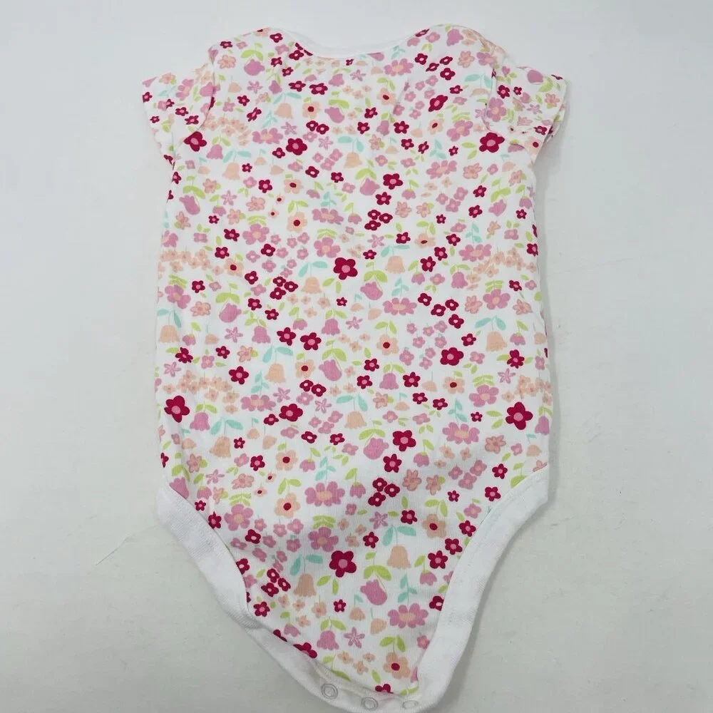 Members Mark Baby Girls 12 Months 5 Pack Animal Print/Floral Bodysuits Pink 2275